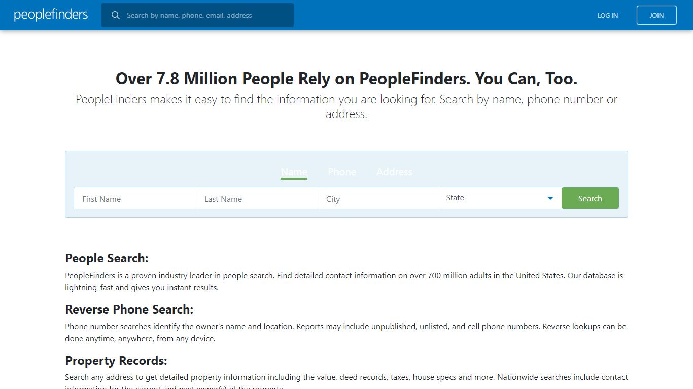 Find People by Name, Phone, Address, or Email - /peoplefindersinc
